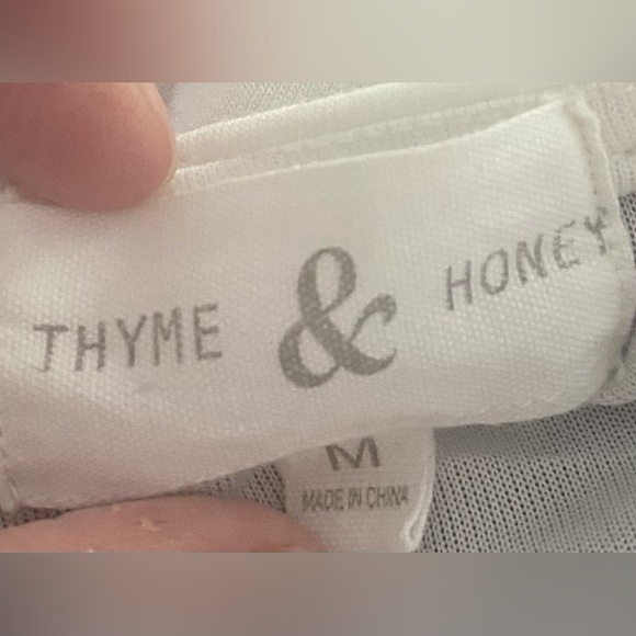 Anthropology THYME & HONEY NAVY BLUE & WHITE STRIPED MAXI LINED DRESS EUC SZ M - Picture 8 of 8